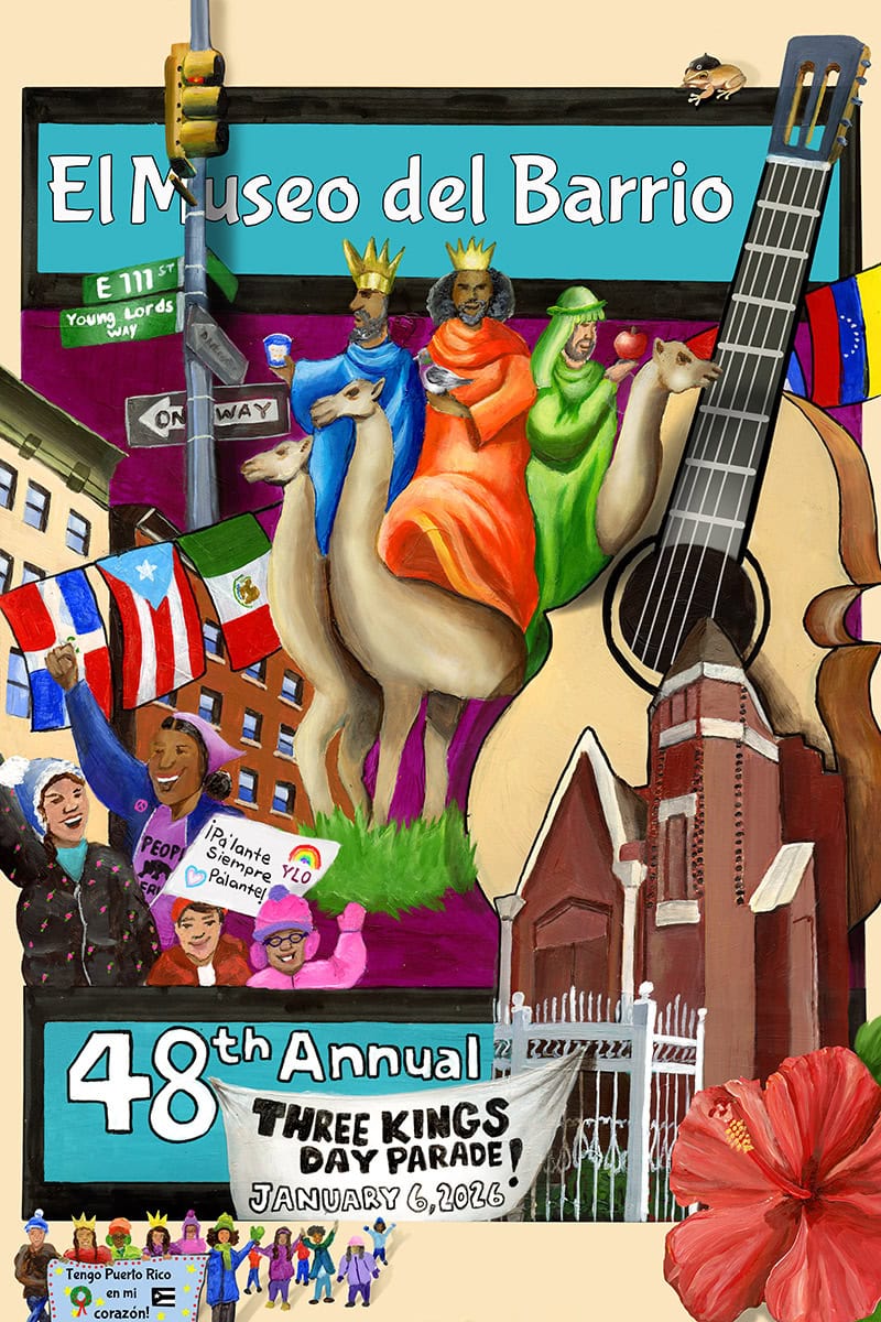 Three Kings Day Celebration poster by artist Danielle de Jesus.