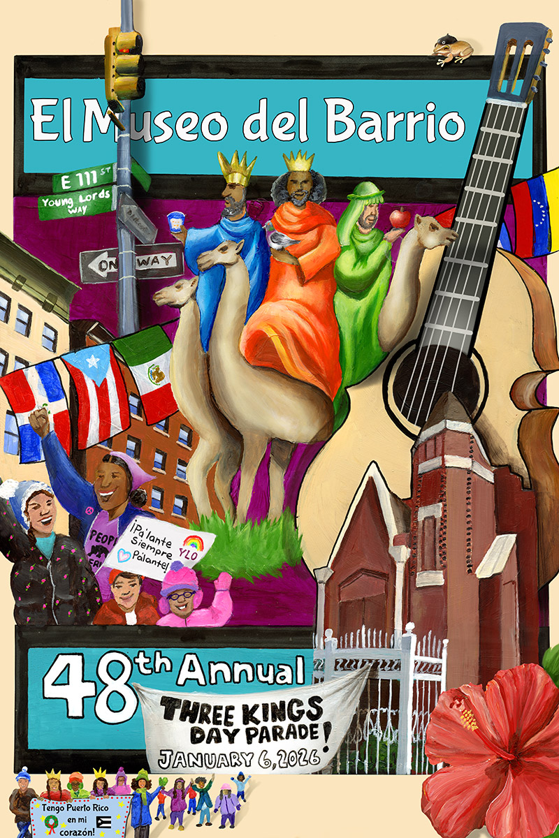 Three Kings Day Celebration poster by artist Danielle de Jesus.